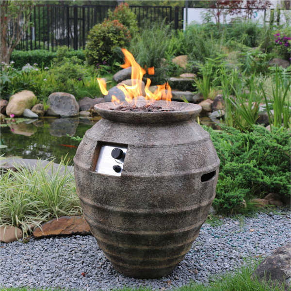 ELEMENTI Feuerstelle Katla AntikBraun GasFeuerstelle für den Garten